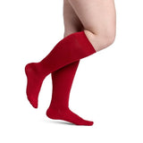 Sigvaris Microfiber Patterns Calf Compression Socks, 20-30 mmHg, Cranberry Chevron, Medium Short