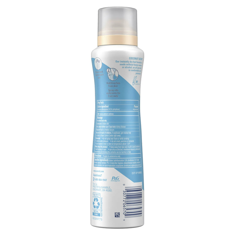 Secreto de coco de spray seco sin peso 4.1 oz