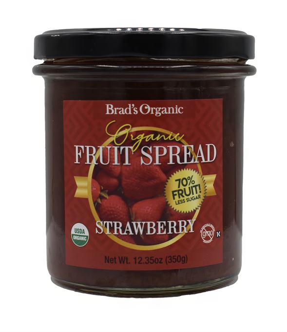Brad's Organic Fruit Spread Strawberry 12.35Oz