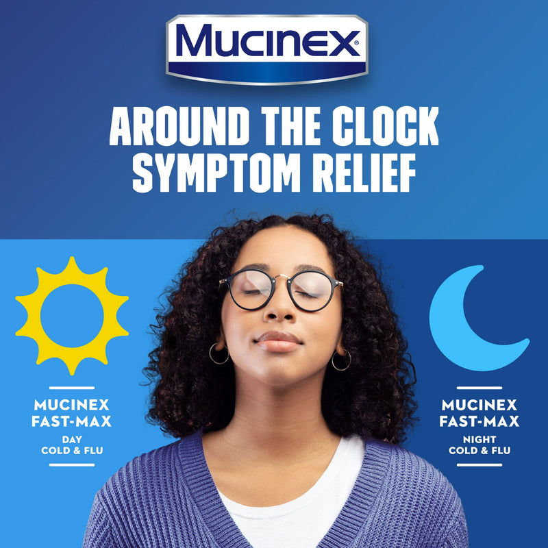 Mucinex Fast-Max Day Cold & Flu & Night 24 Liquidgels