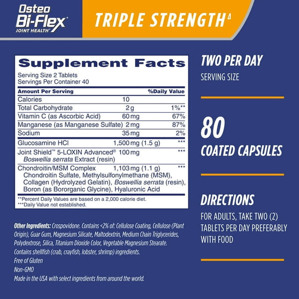 Sundown Osteo Bi-Flex Maximum Strength 80 Softgels