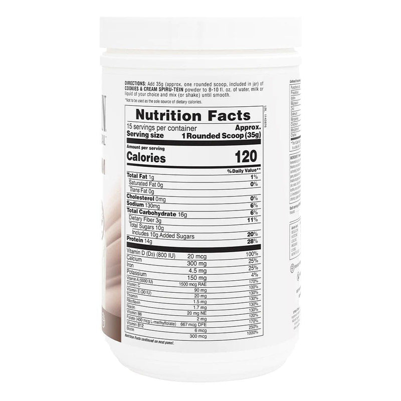 Nature's Plus Spirutein Cookies Cream 1.15lb