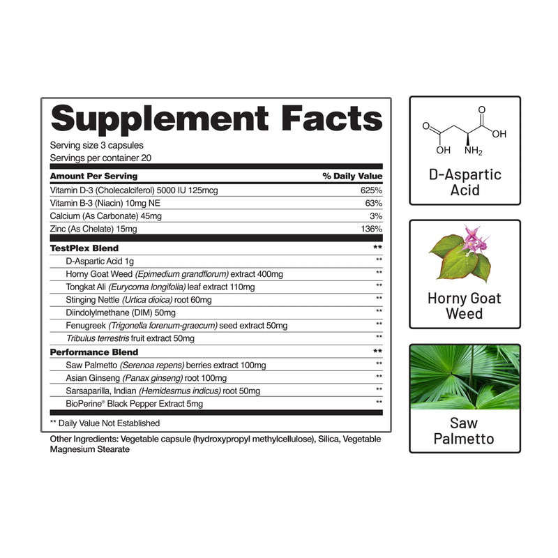 Snap Testo Booster Capsules 60ct