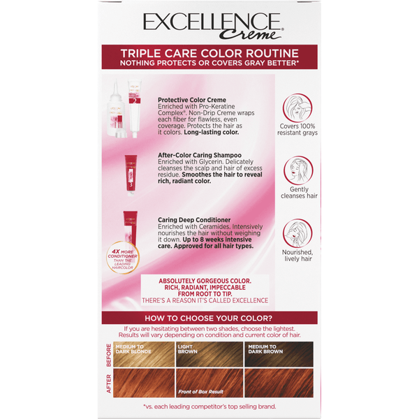 Loreal Excellence Creme Permanent Hair Color 6R Light Auburn