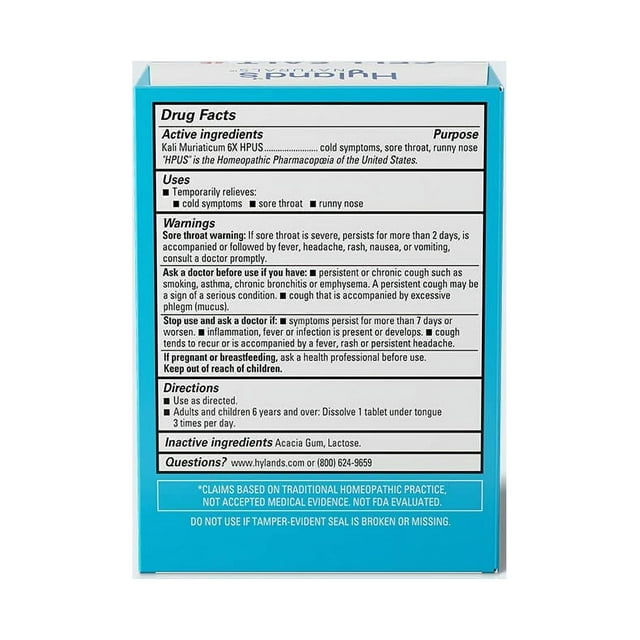 Hyland's Cell Salt #5 Kali Mur 6X 100 Tablets