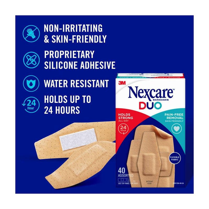 Nexcare Duo Bandages Assorted Sizes 20ct