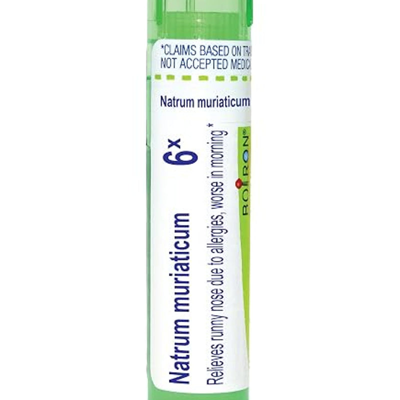 Boiron Natrum Muriaticum 6X Homeopathic Medicine Pellets, 80 Count