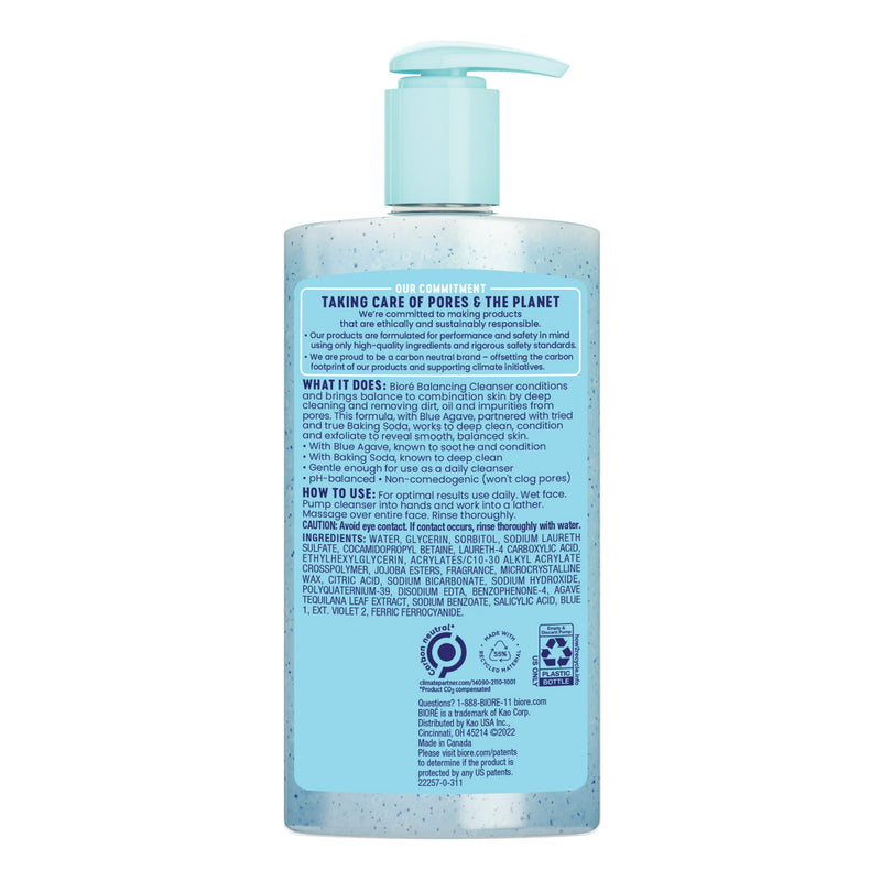Biore Blue Agave Balancing Pore Cleanser 6.77oz