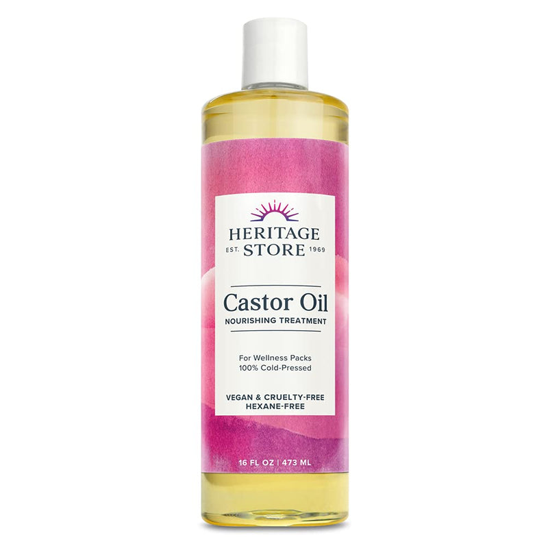 El aceite de ricino de Palma Christi 32 oz de Heritage Store