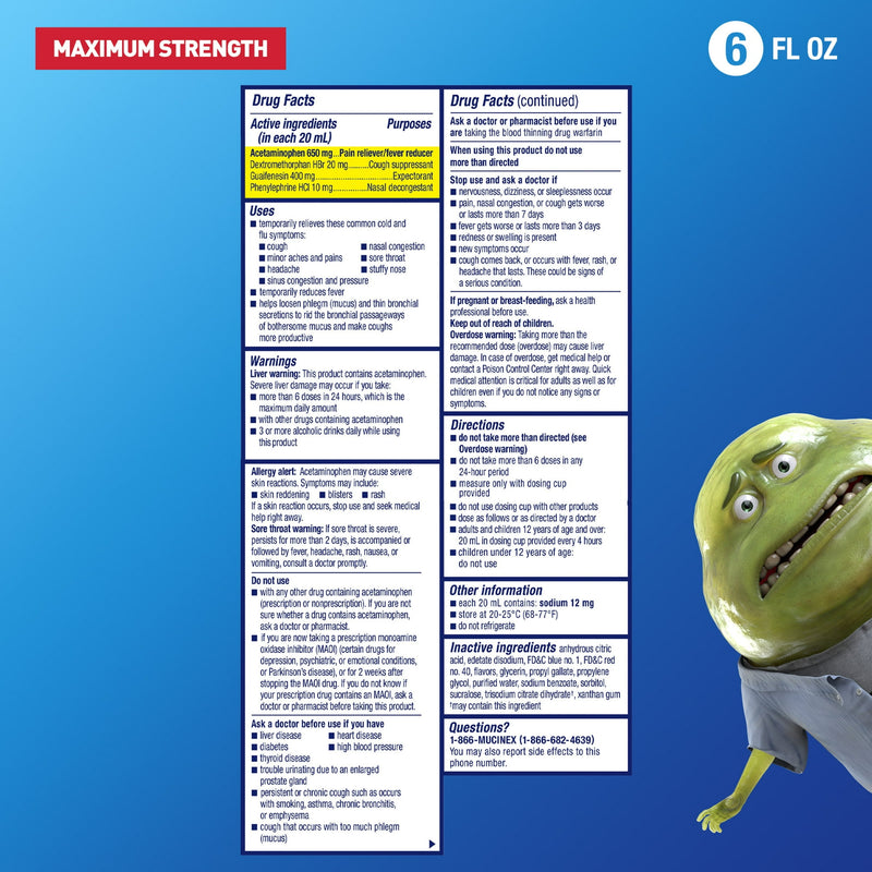Mucinex Fast-Max Severe Cold Relief 6oz