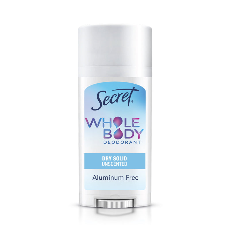 Secret Whole Body Stick Aluminum Free Deodorant for Women Unscented 2.6oz