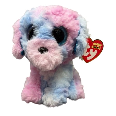 TY Beanie Boos Flora the Pink Multi Dog 6 inch