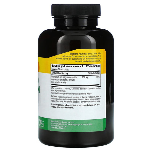 Country Life Chelated Magnesium 250mg 240ct