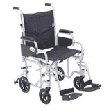 Drive Medical Poly Fly Fly Ligero Silla de transporte de transporte con el reposapiés de alejamiento 20 "