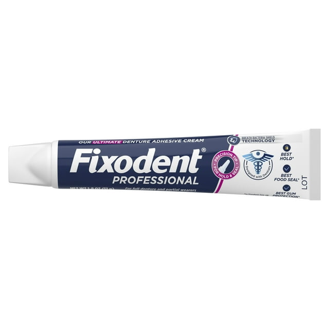 Crema adhesiva de dentadura postiza de Fixodent Professional 1.8oz