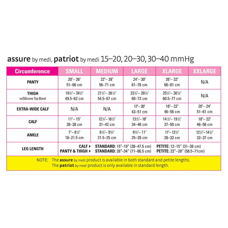 Medi Assure Thigh With Beaded Silicone Top Band 30-40mmHg Closed Toe Black