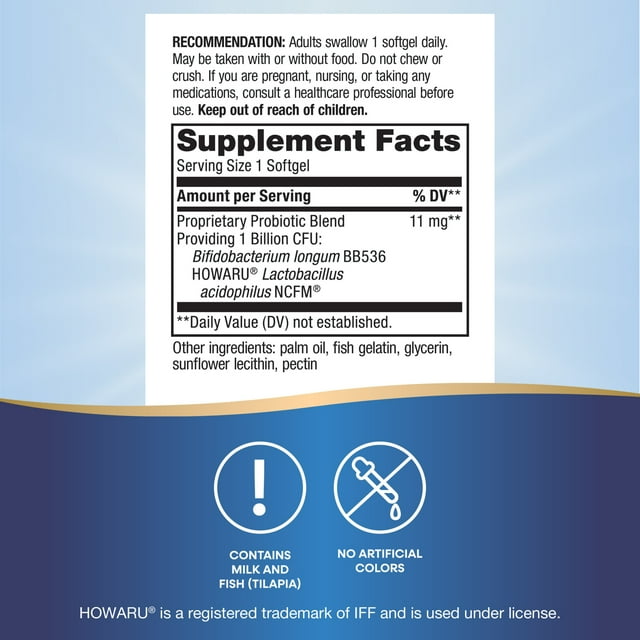 Nature's Way Acidophilus Probiotic Pearls, 1 Billion CFU, 30 Softgels