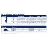 Jobst Activa Sheer Musigh High 8-15 Foe cerrado con encaje Silky Beige