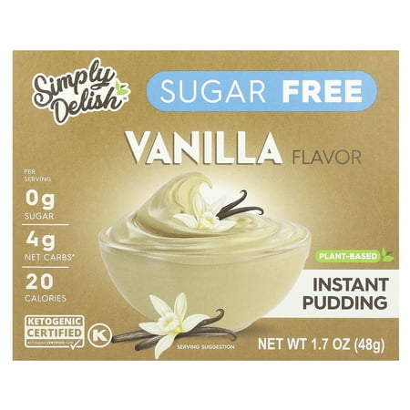Simply Delish Instant Keto Pudding Vanilla 1.7oz