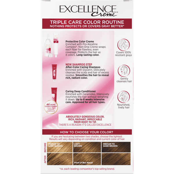 Loreal Excellence Creme Permanent Hair Color 6G Light Golden Brown