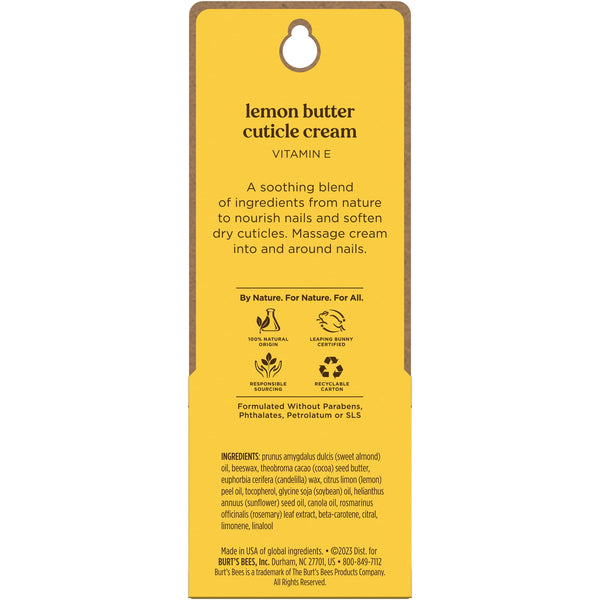 Burts Bee'S Lemon Butter Cuticle Cream 0.6 Oz