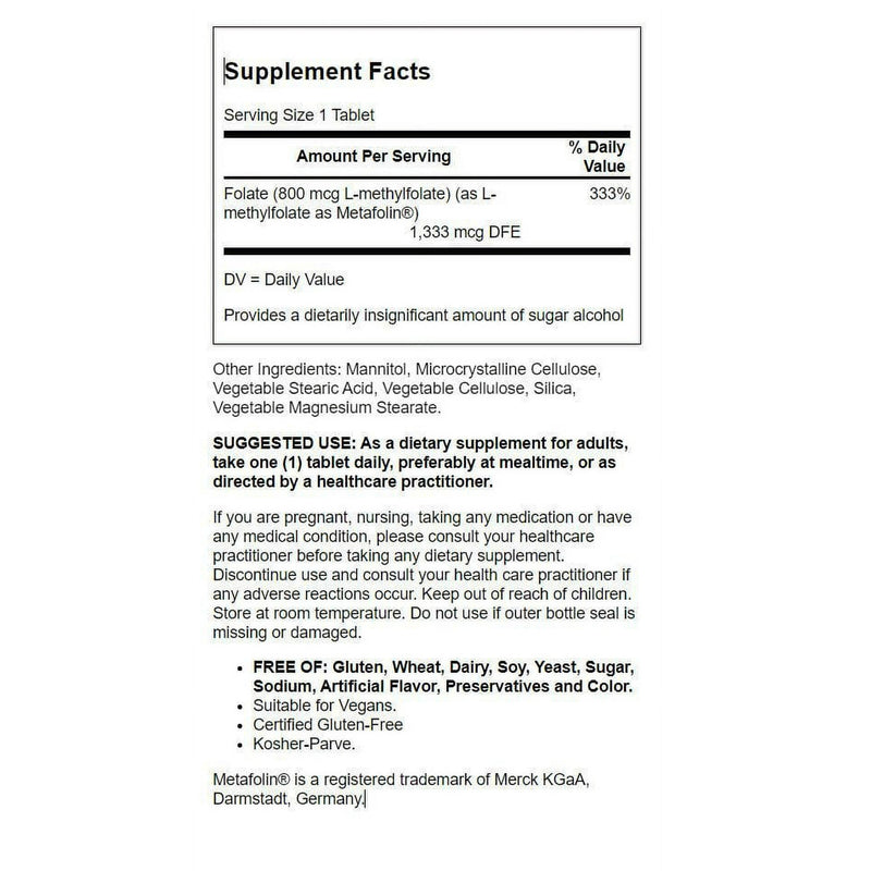 Solgar Folate Tablets 800mcg 100ct