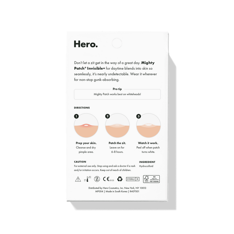 Mighty Patch Invisible Hydrocolloid Acne Pimple Patches 39ct