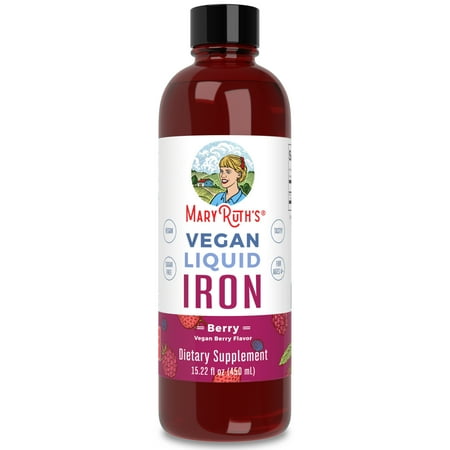 Mary Ruth's Vegan Liquid Iron Supplement Berry 15.2 fl oz