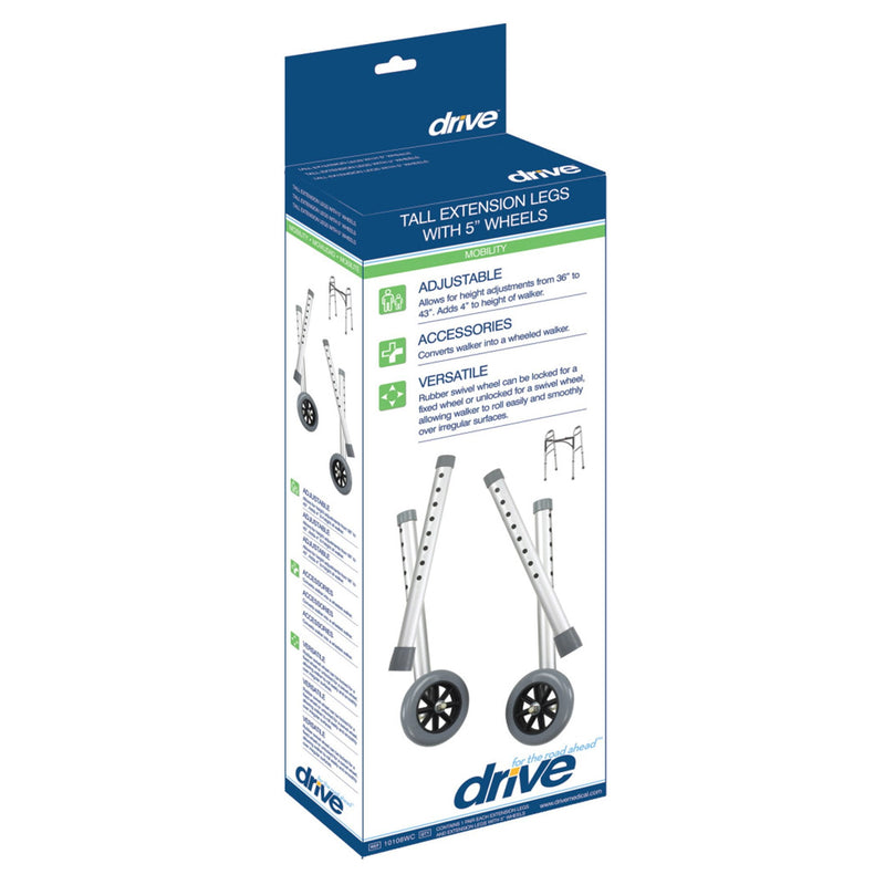 Drive Medical Extended Height Wheels and Legs Combo Pack