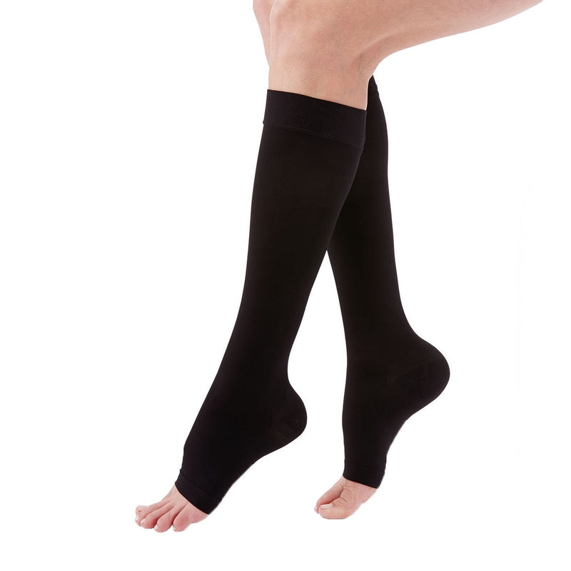 Medi Duomed Advantage Soft Opaque 15-20 Knee High Open Toe Black XL