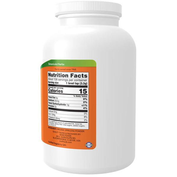 Now Organic Spirulina Powder 1lb