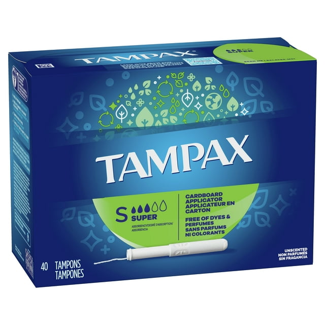 Tampax Cardboard Super Tampones 40CT