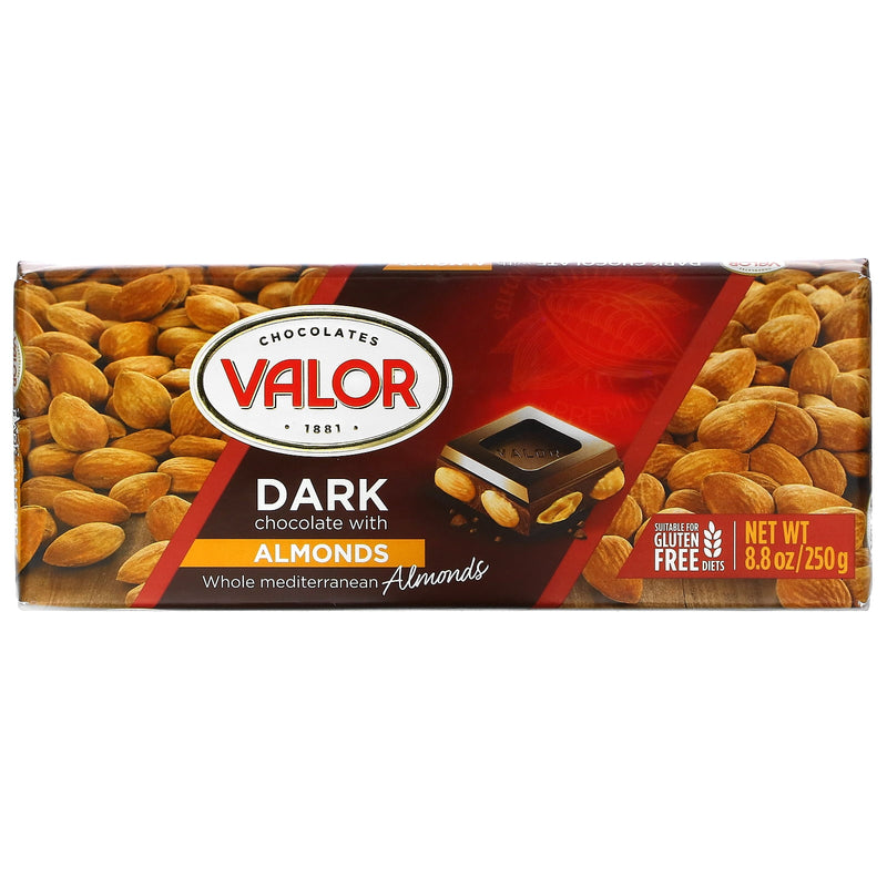 Valor Dark Chocolate With Almonds 8.75Oz