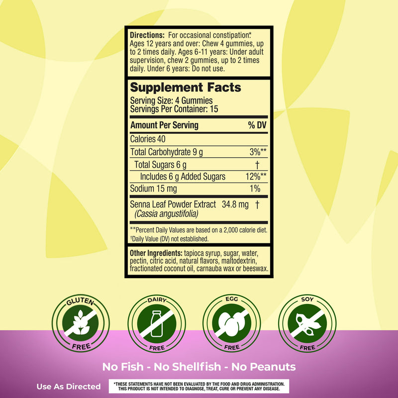 Senokot Laxative Gummies Berry 60ct