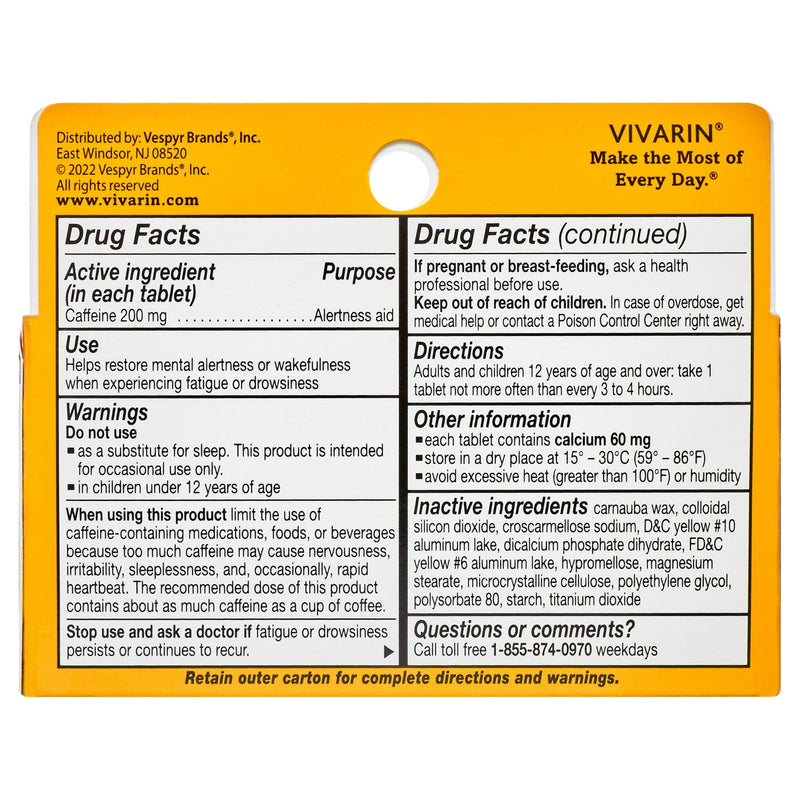 Vivarin Caffeine Alertness Aid 220mg Tablets 40ct