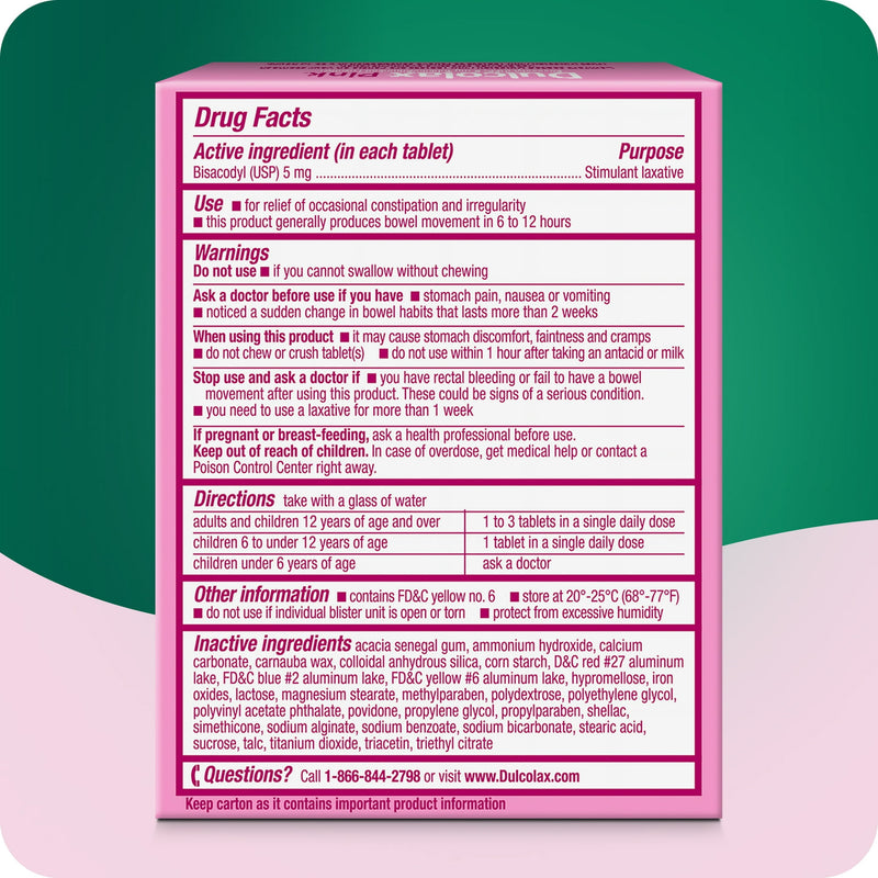 Dulcolax Pink Stimulant Laxative Tablets 25ct