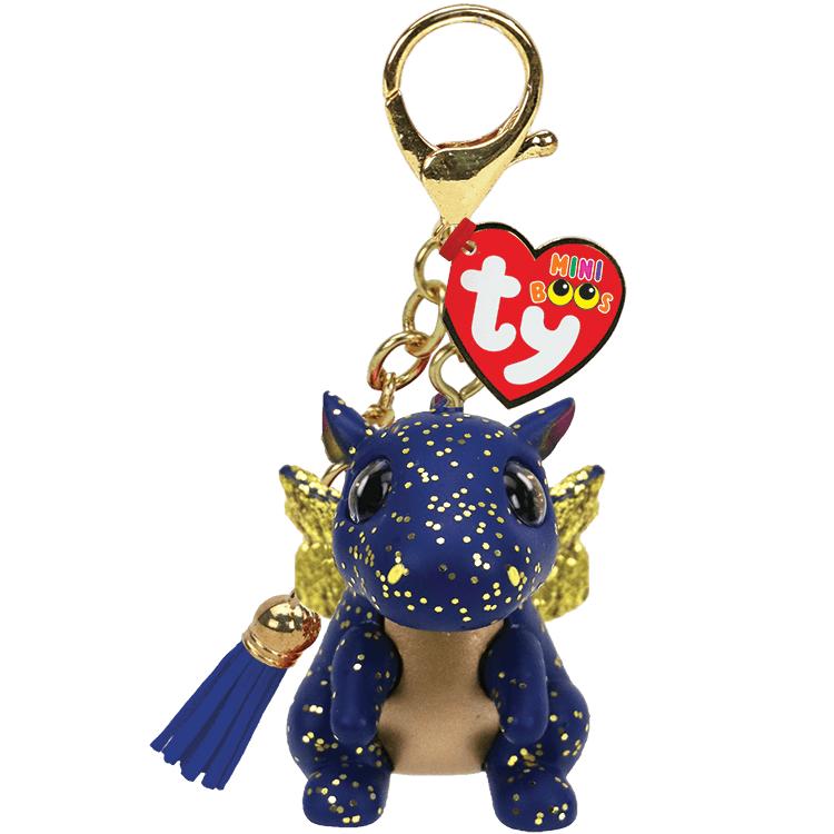 Ty The Mini Boos Saffire Blue Dragon Key Chain 25060