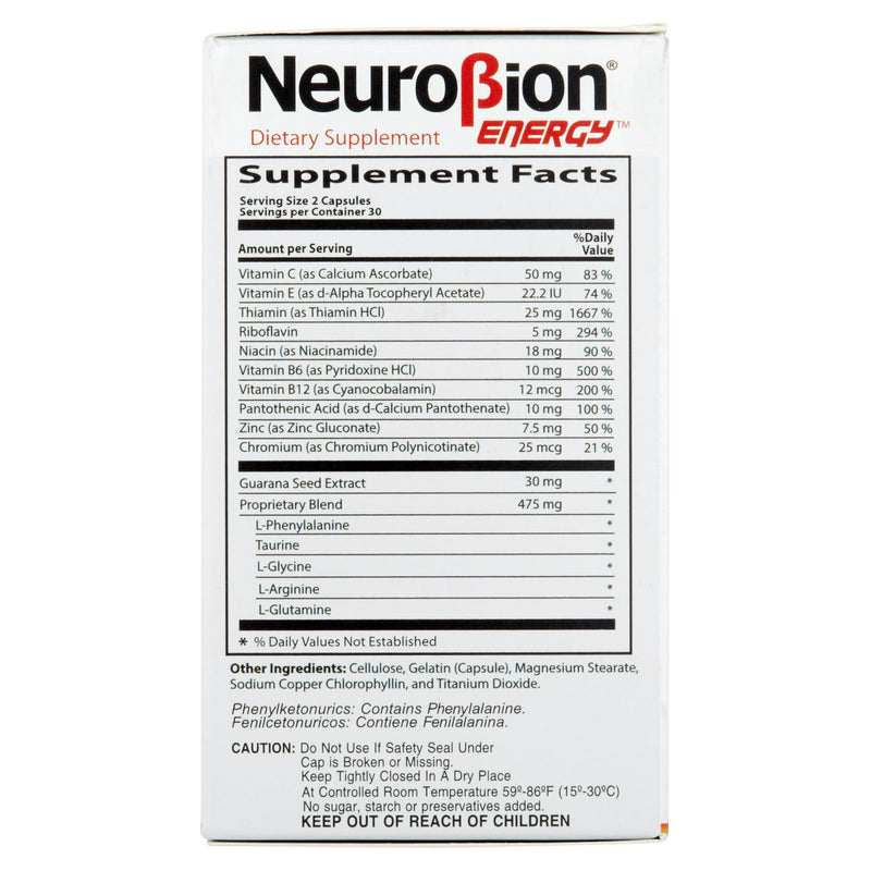 Cápsulas de energía de Neurobion 60ct