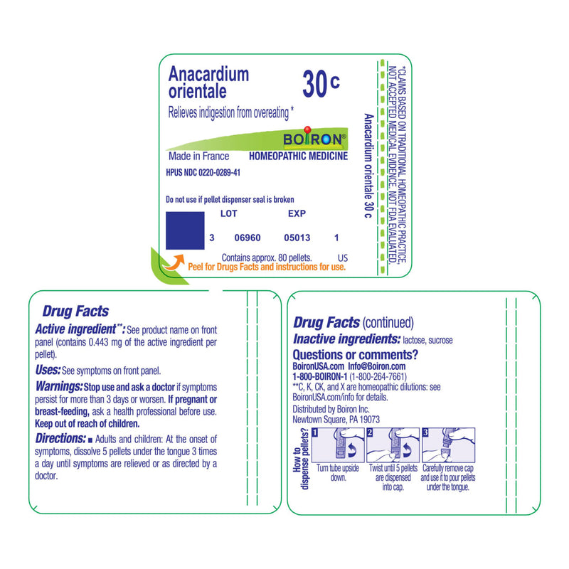 Boiron anacardium orientale 30 80 gránulos