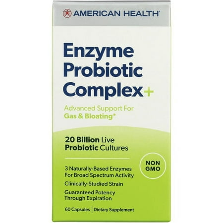 American Health Enzymatic Probiotic Complex Plus 20B 60 Capsules