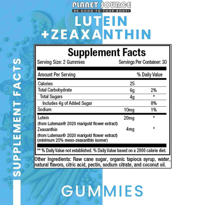 Fuente del planeta Lutein + Zeaxanthin Gummies 60CT