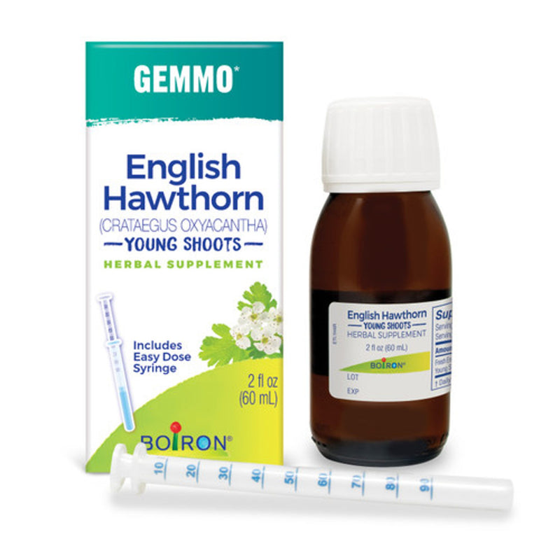 Boiron Gemmo English Hawthorn Young Shoots Herbal Supplement Liquid, 2 fl oz