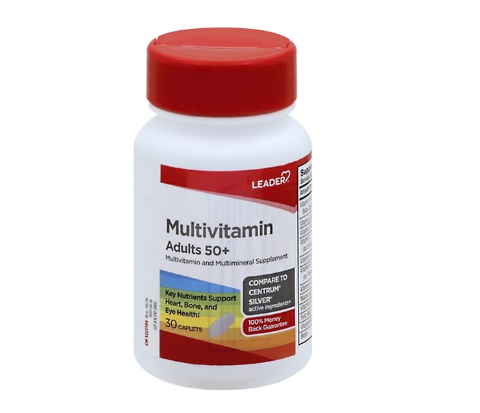 Líder multivitamin adulto 50+ Caplets 30ct