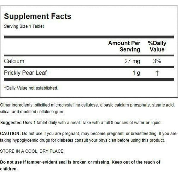 Planetary Nopal Cactus 1000mg Tablets 120ct