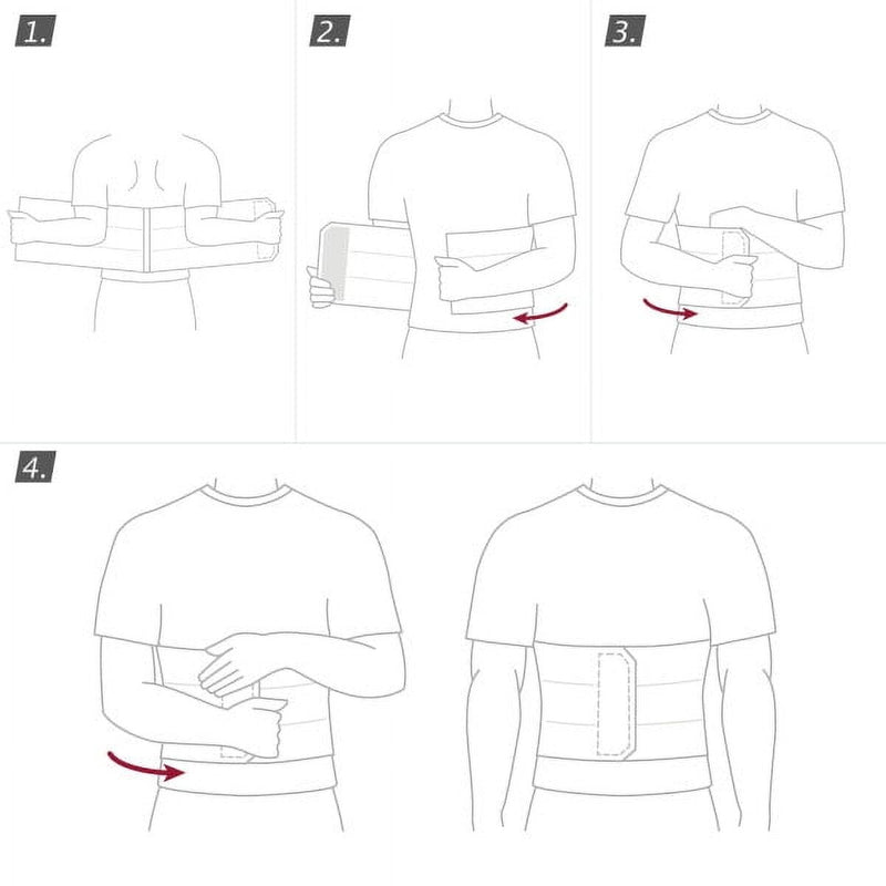 Actimove Abdominal Binder Three 3 Panel XS