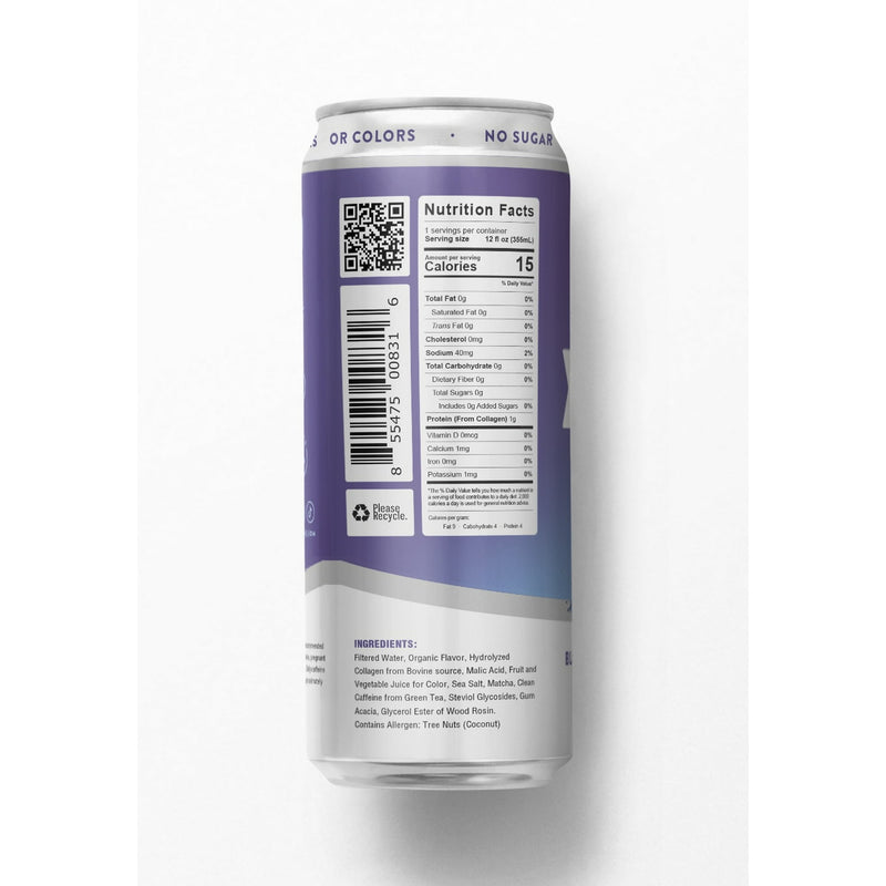 Vouke Clean Energy Matcha + Collagen Protein Blueberry Coconut 12oz