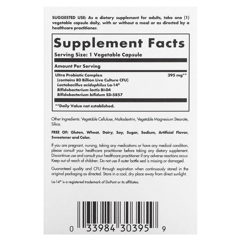 Solgar Advanced Probiotic Complex 80 Billion CFU 30 Vegetable Capsules