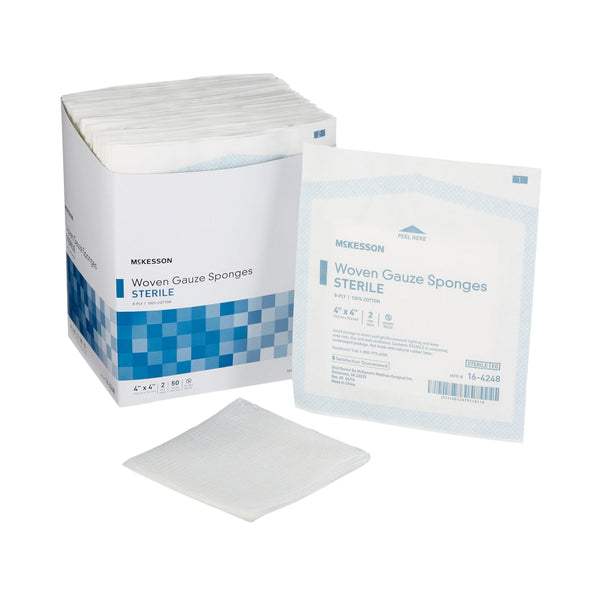 McKesson Sterile Gauze Sponge 4" x 4" 50ct 16-4248