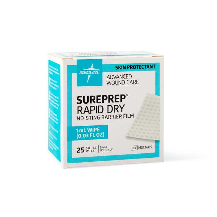 Medline Sureprep Rapid Dry Skin Protectant 25ct