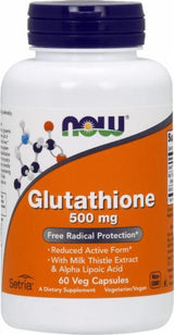 Now Glutathione 500 Mg, 60 Vegetable Capsules